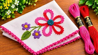 Hand Embroidery Flower Design | Embroidery Tutorial
