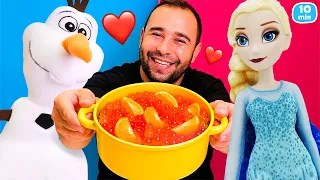 Kadir Usta, Elsa ve Olaf İçin Meyveli Jöle Hazırlıyor | Yemek Yapma Oyunu