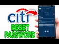 How To Reset Citibank Password 2025 - Tutorial