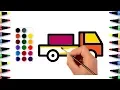 How to Draw Dump Truck Coloring Pages Learn Colors for Kids Coloring Pages For Kids