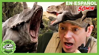Parque de T-Rex | ¡La aventura en el fuerte! | Videos de dinosaurios y juguetes para niños