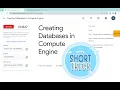 Creating Databases in Compute Engine With Explanation