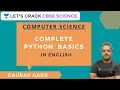 Complete Python Basics In English 11th Computer Science Gaurav Garg