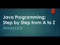 ArrayLists overview Java Programming Step by Step from A to Z