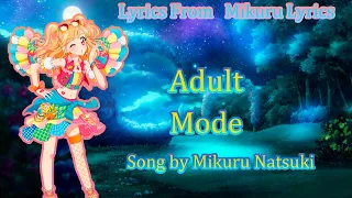 Download Adult Mode - Mikuru Natsuki [ Romaji \u0026 English Lyrics!] MP3