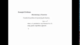 Genetic algorithms numerical Example GA Matlab