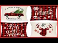 Garuits Christmas Pillow Covers 18x18 Set of 4 Christmas Pillows Decorative Throw Pillows Covers Far