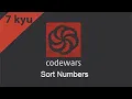 codewars sort numbers