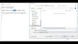 Java s for beginners First Java Program In Notepad