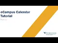 CAHS eCampus Calendar Tutorial