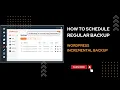 How to Schedule Regular Incremental Backup for WordPress Complete Backup Migration JetBackup