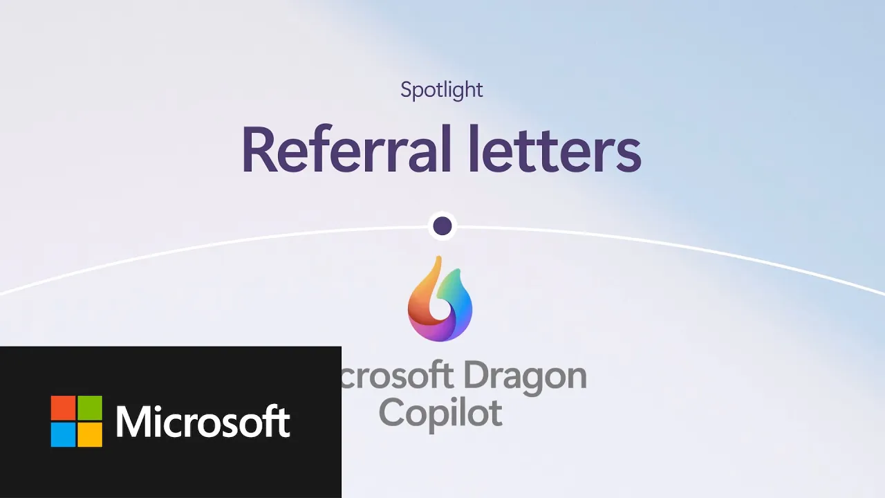 Dragon Copilot referral letters video
