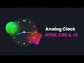 Analog Clock Using HTML CSS and JavaScript Analog Clock