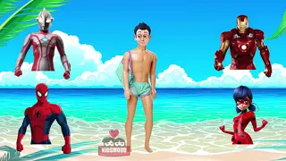 Download Wrong Dress Moana Spiderman Ultraman Ribut Ladybug Shiva ANTV Finger Family Nursery Rhymes MP3