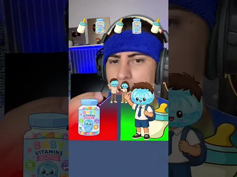 O Bebê Squishy Azul Precisa de Mamadeira ou Vitamina? #shorts