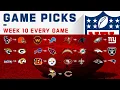 Week 10 Game Picks Score Predictions for EVERY GAME