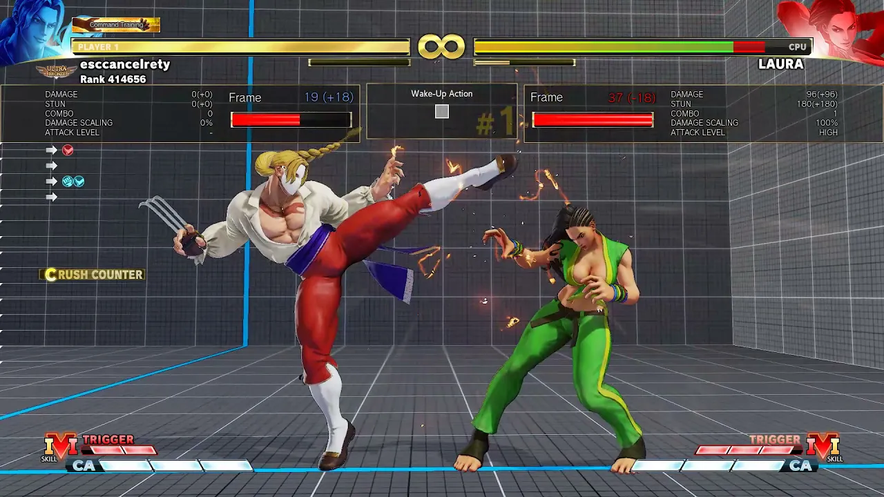 SFV Vega VT1 setup corner carry