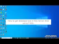 How to get database size using T-SQL in SQL Server 2022