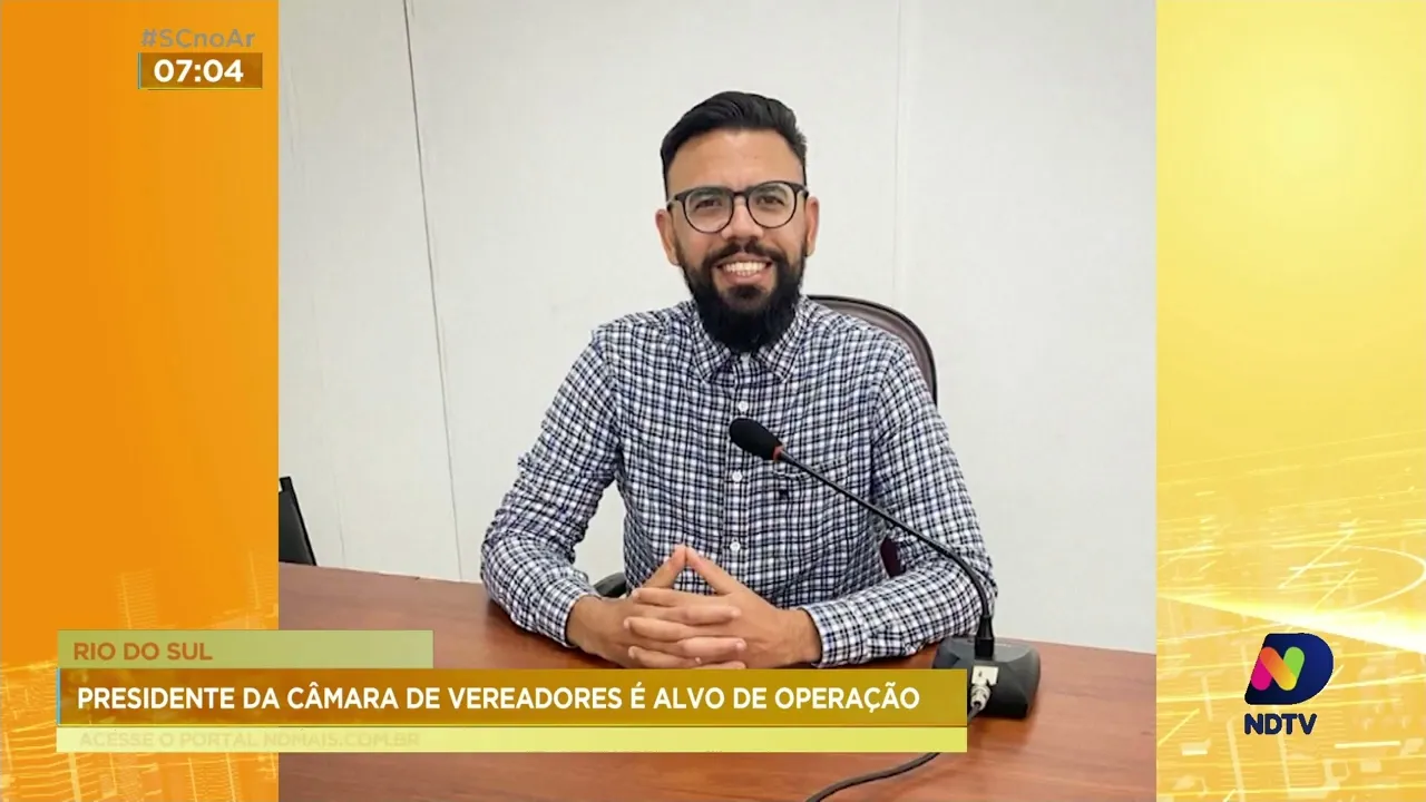 Presidente da câmara de vereadores é alvo de operação em Rio do Sul