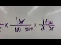 Dimensional Analysis seconds to days