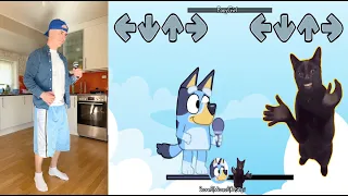 FNF Bluey vs Cat Clapping Hand In Real Life Sings Pony But Everyone Join