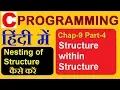 structure within structure nesting of structure in c in hindi urdu