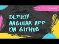 deploy the angular application on GitHub