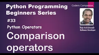 Python Operators - Comparison Operators