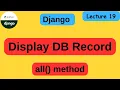 How to show database record to user in django crud operation in django sqlite in django