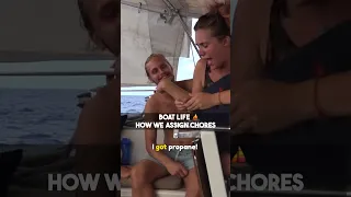 Leaving It To THE GODS! How We Assign Chores On A ⛵️ #boatlife #boat #sailing #destiny #shorts