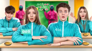 دخلنا إلى مدرسة لعبة الحبار لقد لعبنا لعبة الحبار في الحياة الحقيقية 