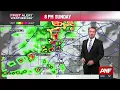 First Alert Forecast Storms expected late this afternoon