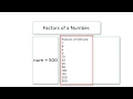 C Program to Find Factors of a Number using While Loop