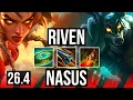 RIVEN vs NASUS TOP Good KDA 0 EUW Master 26 4