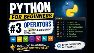 Python Operators Explained Arithmetic Assignment Operators Python for Beginners