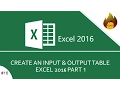 Create an Input and Output Table PART 1 Excel