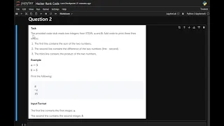 Python Solution to Arithmetic Operations Problem HackerRank Challenge