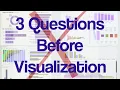 Don t visualize your data unless you answer 3 main questions