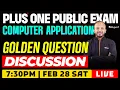 Plus One Computer application Golden questions Eduport