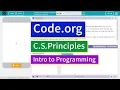 Creating Functions Lesson 5 4 Tutorial with Answers Code org CS Principles