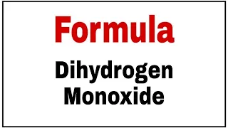 How to write chemical formula for Dihydrogen Monoxide