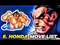 E. HONDA MOVE LIST - Ultra Street Fighter II: The Final Challengers (USFII/USF2)