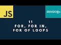 For For In For Of Loops JavaScript for Beginners in