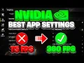 BEST NVIDIA App Settings For GAMING Boost FPS Zero Delay