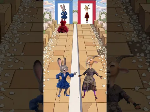 🐰💍🦊Judy Hopps vs Gazelle | ¿Quién se casará con Nick Wilde?🤵🏻🧡🤔 #zootopia #shorts