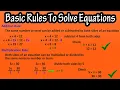 Basic Rules To Solve Equations - Addition Rule And Multiplication Rule How To Solve for Equations