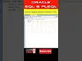 Query to display sequence numbers in sql