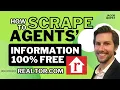 How to Scrape Real Estate Agent Data from Realtor com for FREE Step by Step Guide