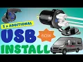 HOW TO INSTALL A 12V USB Outlet Dual Quick Charge USB C PD with Power Switch
