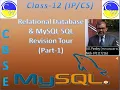 RELATIONAL DATABASE AND MYSQL REVISION TOUR part-1 INFORMATICS PRACTICES COMPUTER SC CLASS 12